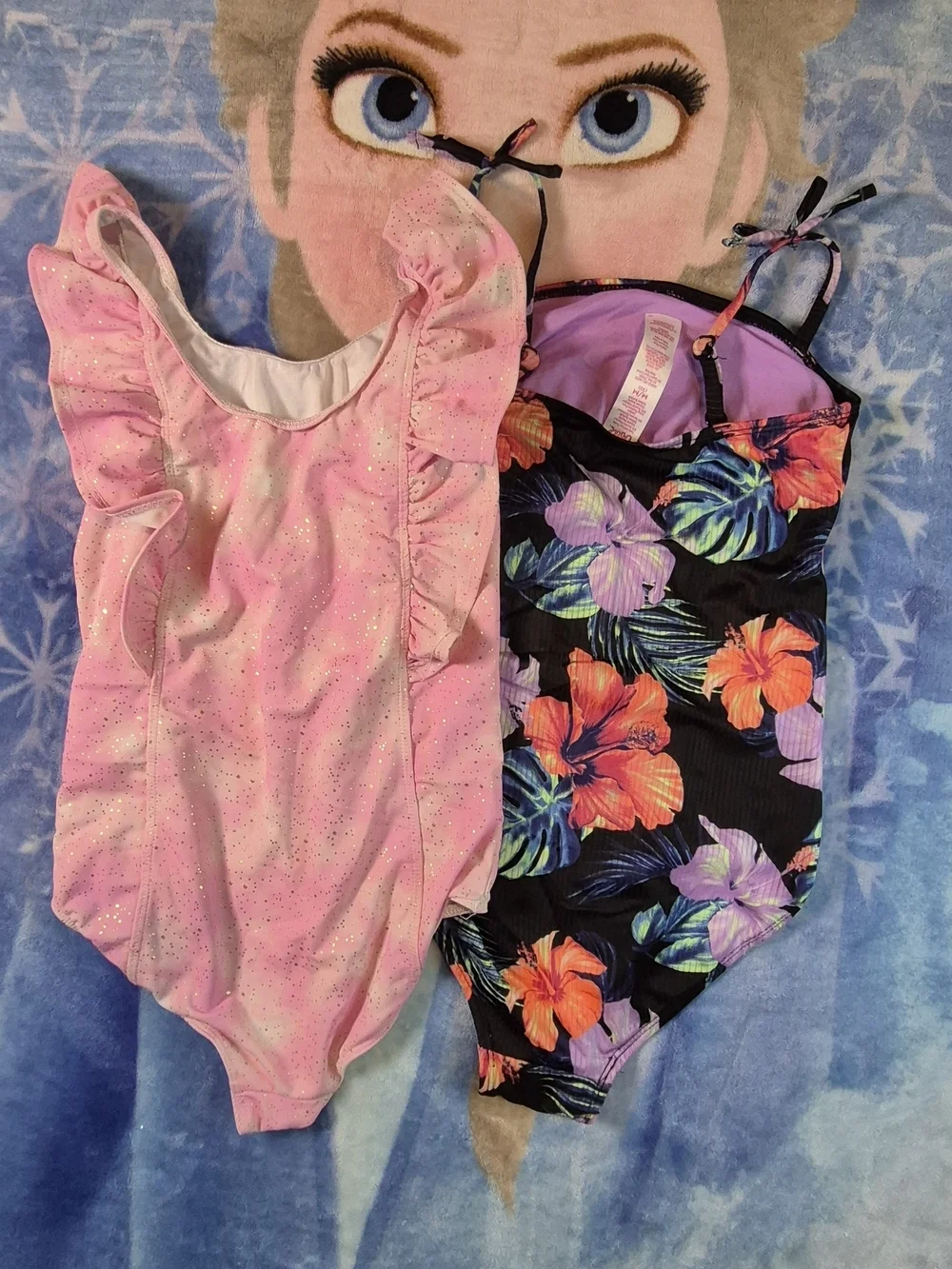 Pink Ruffle One-Piece Swimsuit for Kids Bundle